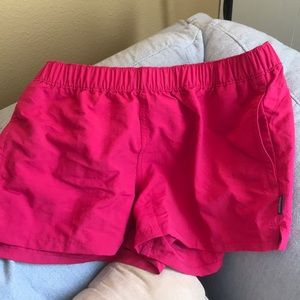 PATAGONIA BARELY BAGGIES SHORTS. MEDIUM PINK